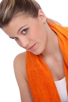 Portrait of young sportive woman
