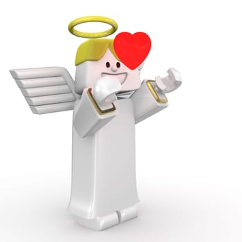 Angel and heart
