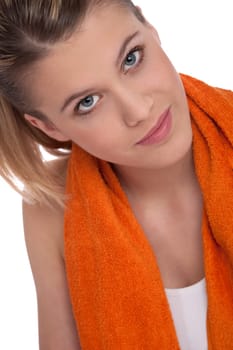 Portrait of young healthy fitness woman