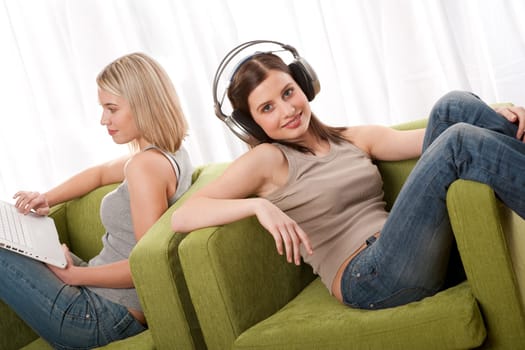 Student - Two friends enjoy free time