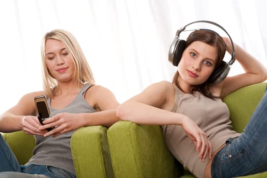 Student - Two friends enjoy free time