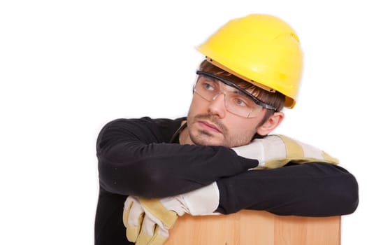 tired construction worker