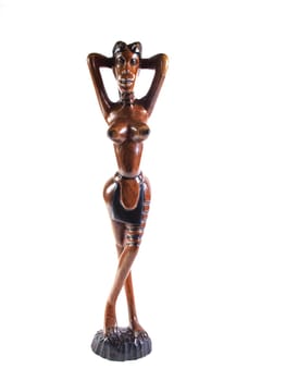 Gambian wood carving on a plain white background.