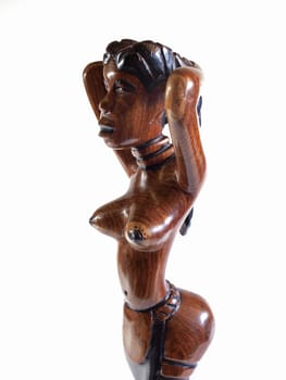 Gambian wood carving on a plain white background.
