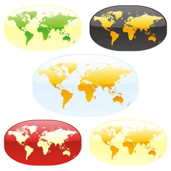 colored world maps