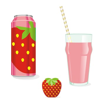 isolated juice and fruit