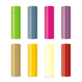 isolated cosmetics set