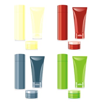 isolated cosmetics set