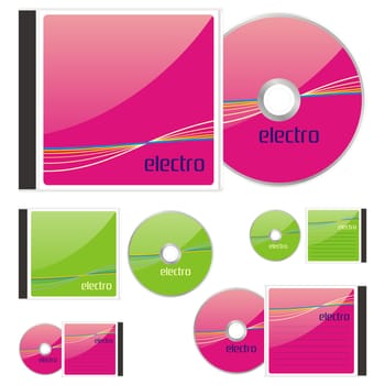 colored CD and case