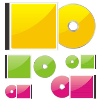 colored CD and case