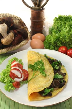 Mushroom omelette