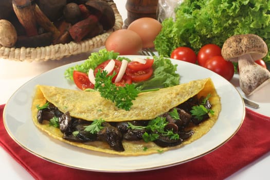 Mushroom omelette