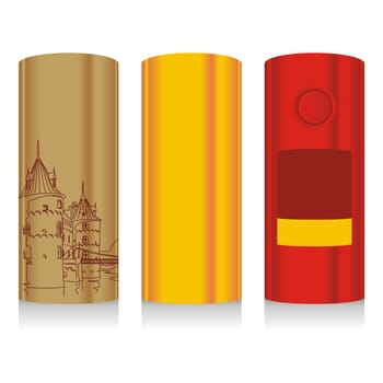 isolated whiskey boxes