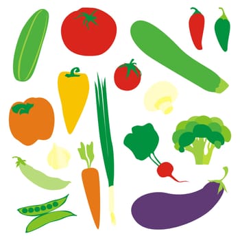 isolated vegetables
