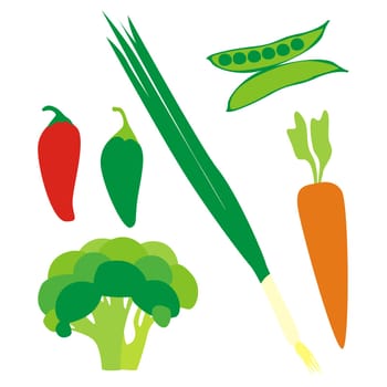 isolated vegetables