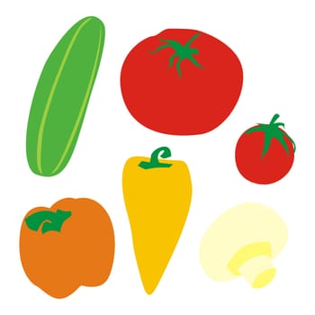 isolated vegetables
