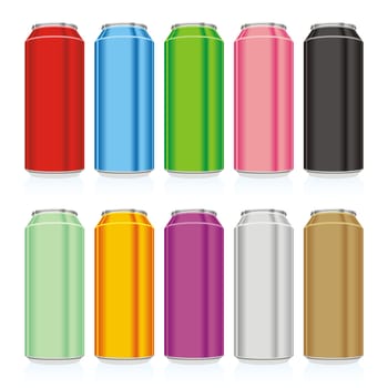 isolated cans