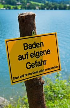 Bathing prohibited