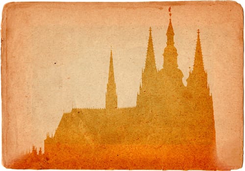 Prague castle in old style