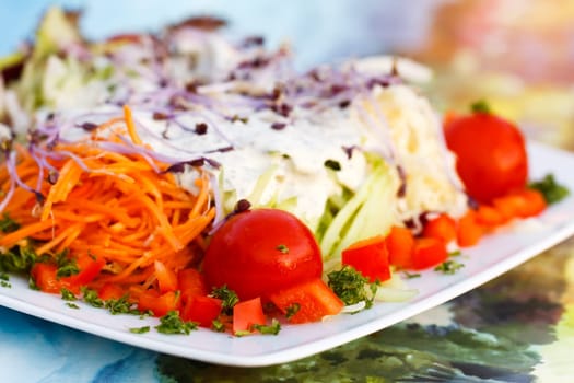 Summer - salad,richly mixed,italian