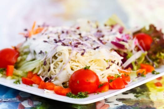 Summer - salad,richly mixed,italian