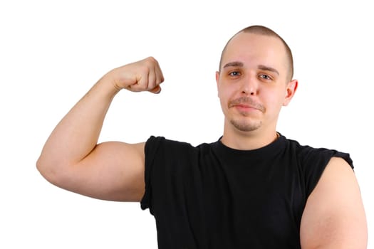 Showing biceps