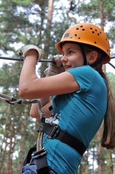 while climbing