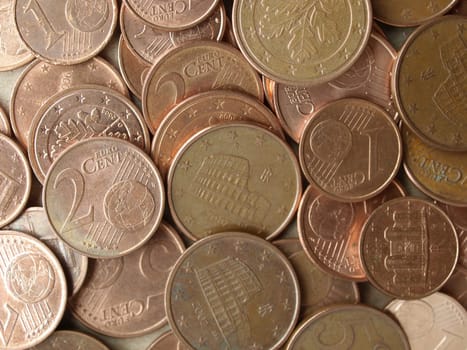Euro coins background