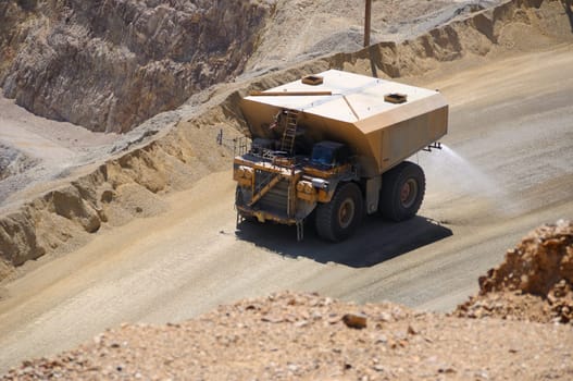 Giant Water Truck at Copper Mine