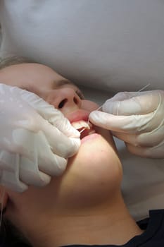 at the orthodontist