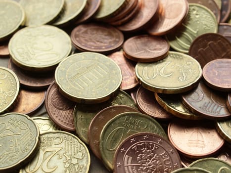 Euro coins background