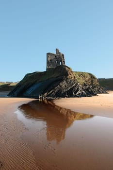 ballybunions castle on the cliff