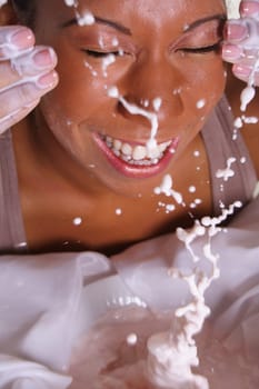 Woman and milk