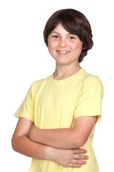 Funny portrait of freckled boy
