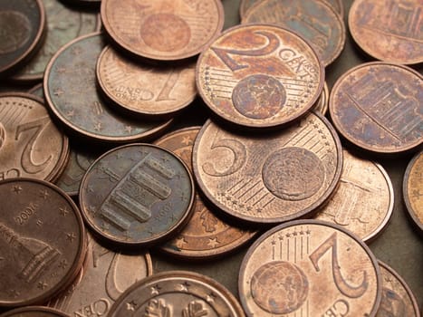 Euro coins background