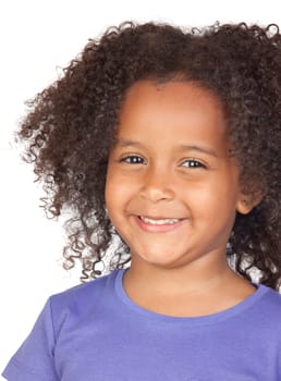 Adorable african little girl with beautiful hairstyle