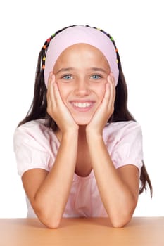 Adorable little girl with blue eyes