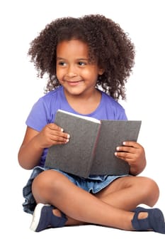 Adorable african little girl with beautiful hairstyle