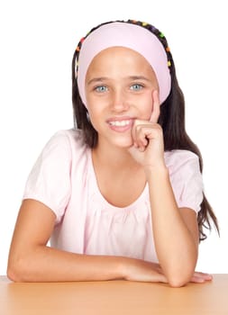 Adorable little girl with blue eyes