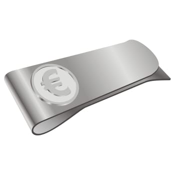 money clipper with euro symbol