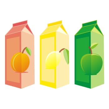 isolated juice carton boxes