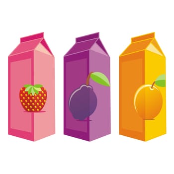 isolated juice carton boxes