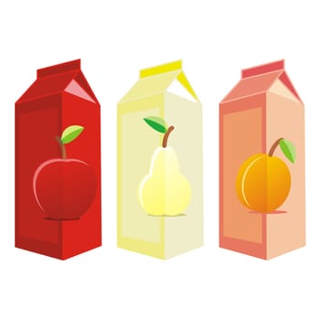 isolated juice carton boxes