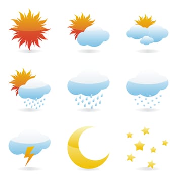 isolated weather icons