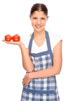 Woman with cooking apron
