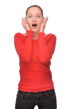 Astonished woman