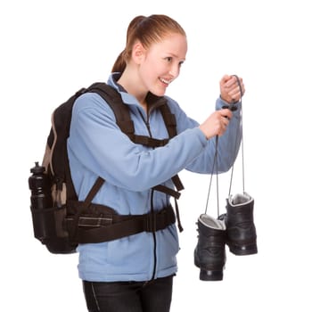 Woman with backpack