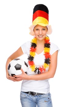 Woman with the German flag