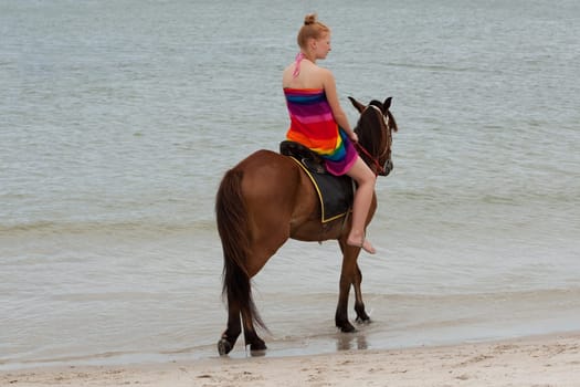 Horseback riding on the beach