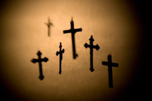 Crosses float in space